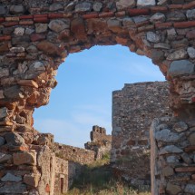 Ancient gate in the fortress Castell de Sagunt